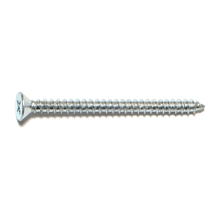 #10 x 2-1/2" Phillips Flat Head, Sheet Metal Screw, Zinc (Bulk Box 1 lb)