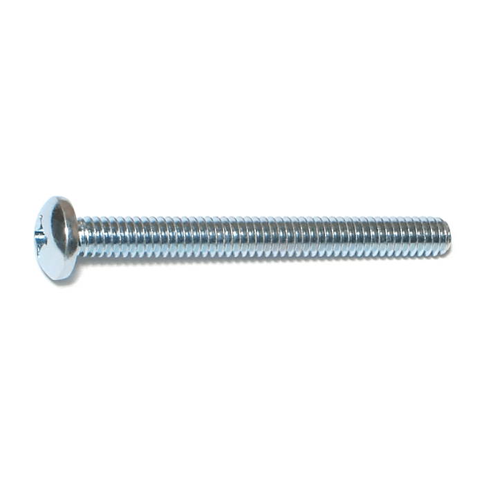 1/4"-20 x 2-1/2" Phillips Pan Head, Machine Screw, Zinc (Bulk Box 1 lb)