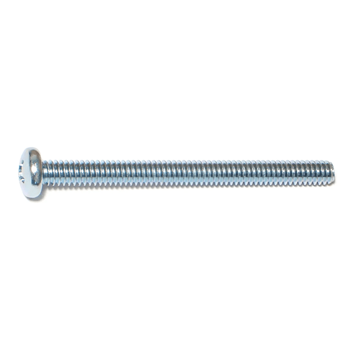 1/4"-20 x 3" Phillips Pan Head, Machine Screw, Zinc (Bulk Box 1 lb)