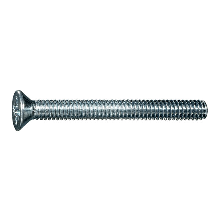 8-32 x 1-1/2" Phillips Flat Head, Machine Screw, Zinc (Bulk Box 1 lb)