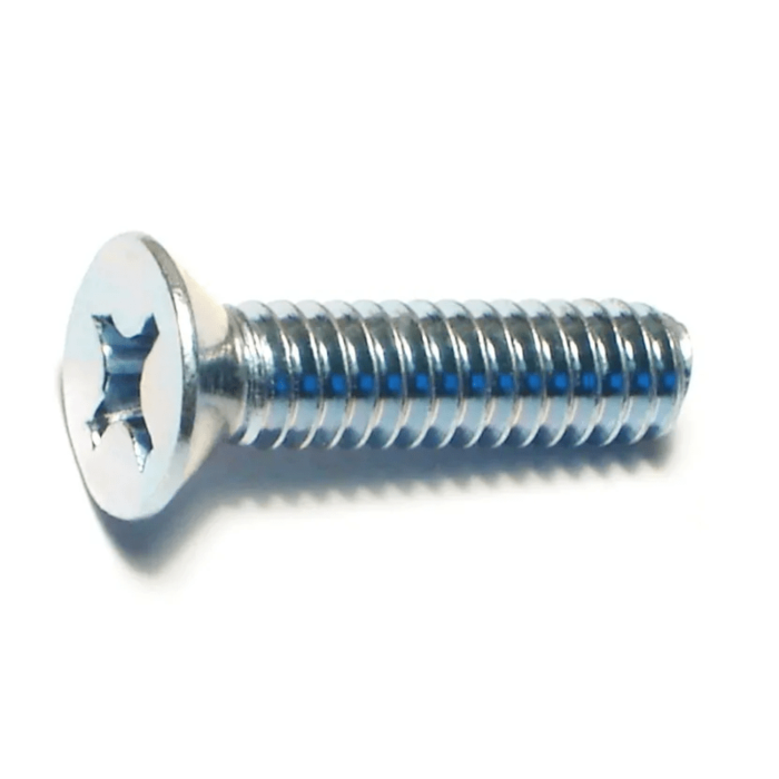 1/4"-20 x 1" Phillips Flat Head, Machine Screw, Zinc (Bulk Box 1 lb)