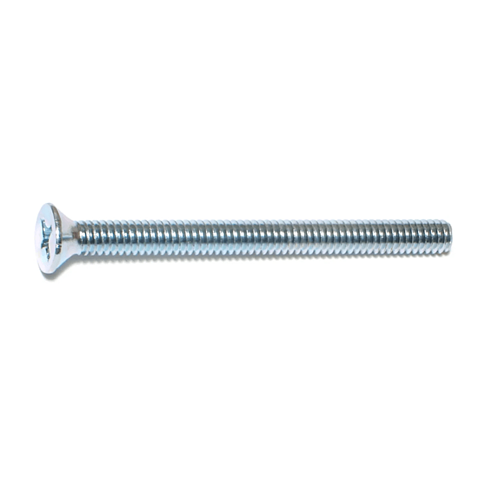 1/4"-20 x 3" Phillips Flat Head, Machine Screw, Zinc (Bulk Box 1 lb)
