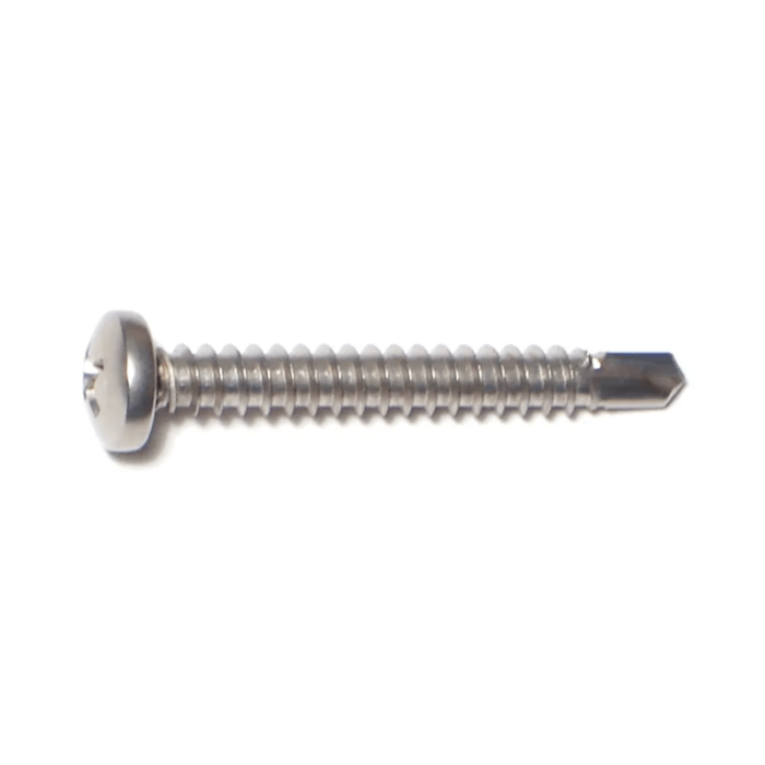 #10 x 1-1/2" Phillips Pan Head, Self-Drilling Screw, Zinc (Bulk Box 1 lb)