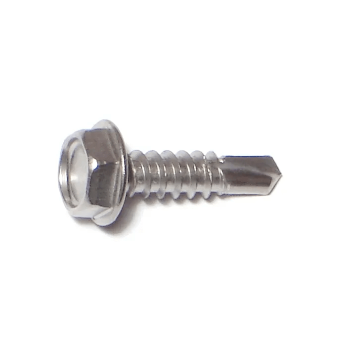 #10 x 3/4" Hex Washer Head, Self-Drilling Screw, Stainless Steel (Bulk Box 1 lb)