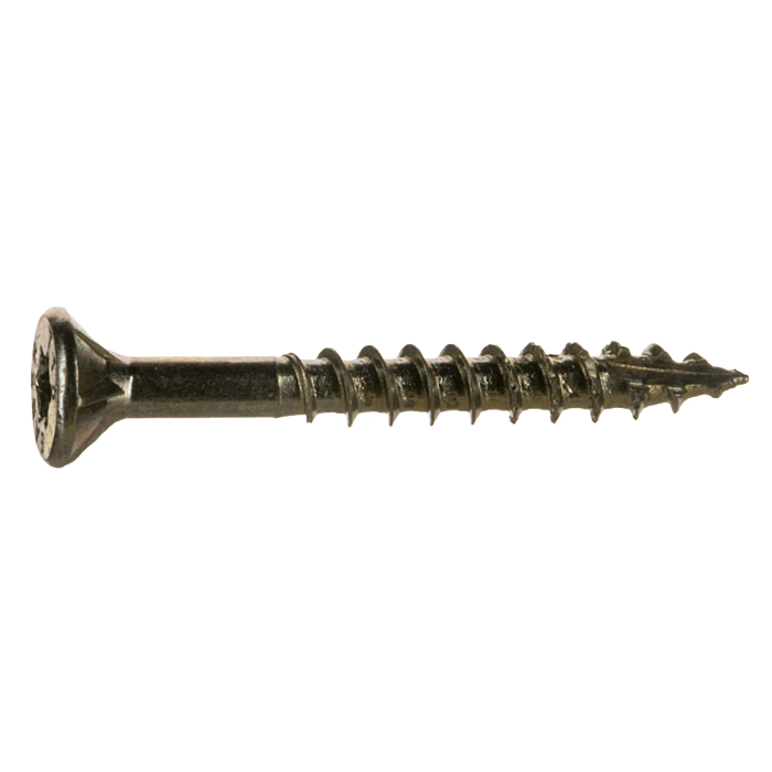 #6 x 1-1/4" Star Flat Head, Wood Screw, Yellow Zinc (Bulk Box 1 lb)