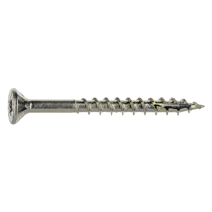 #8 x 1-3/4" Star Flat Head, Wood Screw, Yellow Zinc (Bulk Box 1 lb)