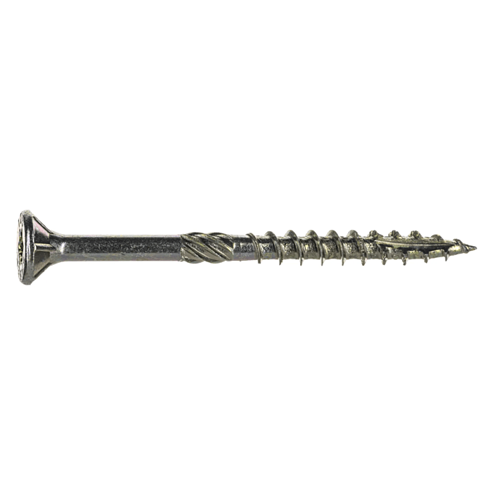 #9 x 2-1/4" Star Flat Head, Wood Screw, Yellow Zinc (Bulk Box 1 lb)