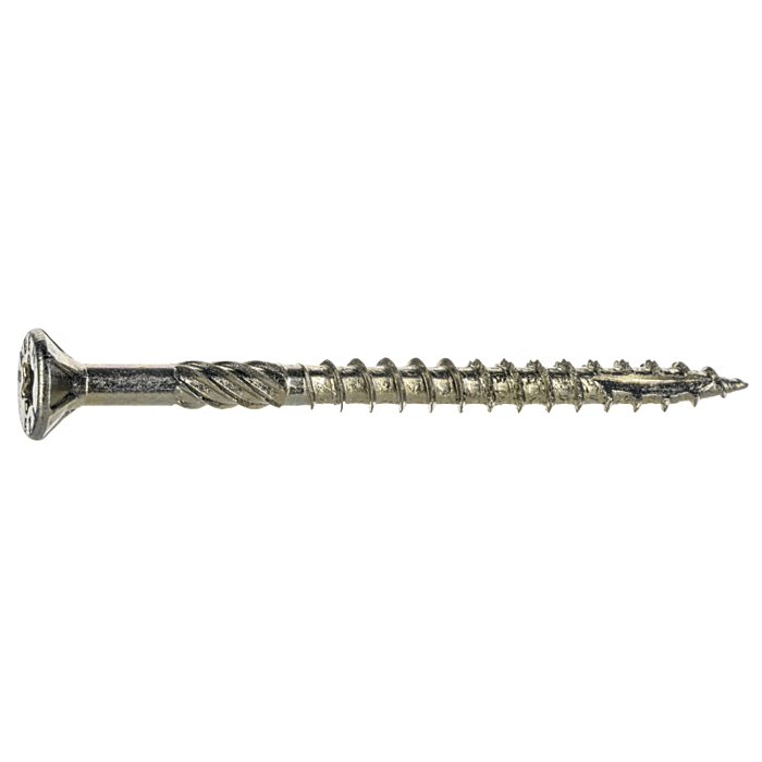 #9 x 2-1/2" Star Flat Head, Wood Screw, Yellow Zinc (Bulk Box 1 lb)