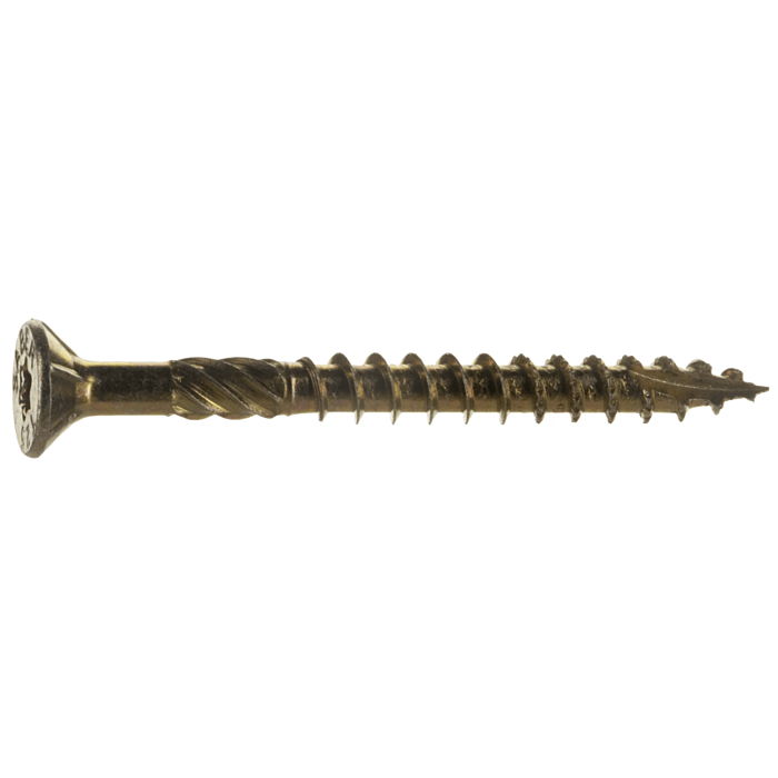 #12 x 2-1/2" Star Flat Head, Wood Screw, Yellow Zinc (Bulk Box 1 lb)