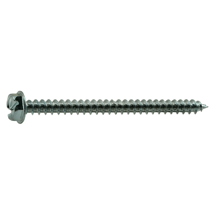 #10 x 2-1/2" Slotted Hex Washer Head, Sheet Metal Screw, Zinc (Bulk Box 1 lb)