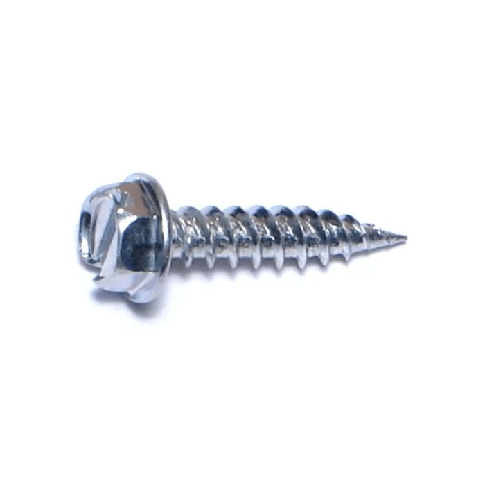 #8 x 3/4" Slotted Hex Washer Head, Sheet Metal Screw, Zinc (Bulk Box 1 lb)
