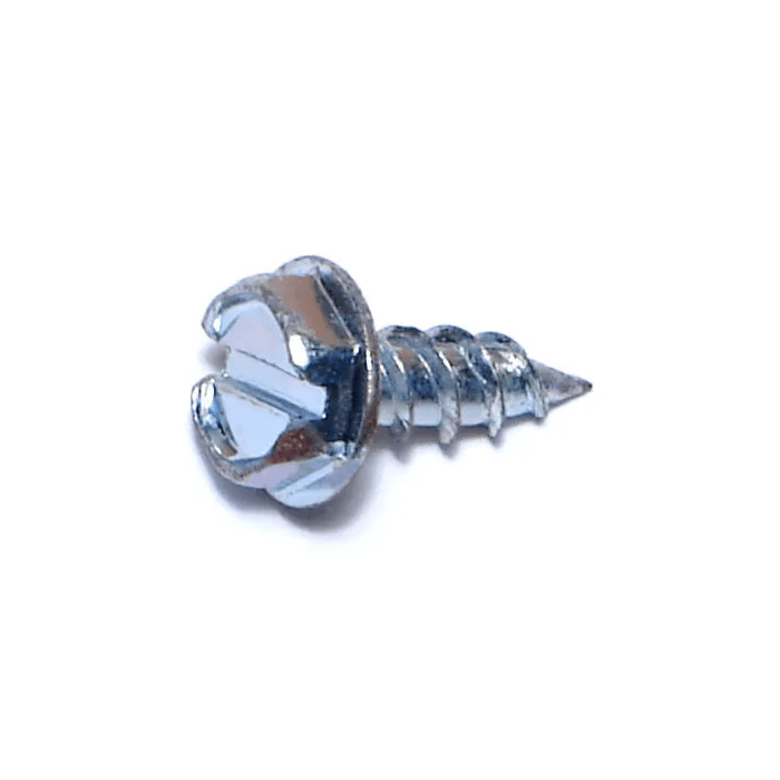 #10 x 1/2" Slotted Hex Washer Head, Sheet Metal Screw, Zinc (Bulk Box 1 lb)