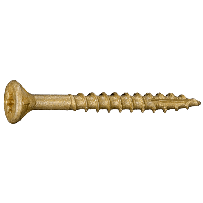 #9 x 1-3/4" Star Flat Head, Wood Screw, XL1500 Coated, Tan (Bulk Box 1 lb)