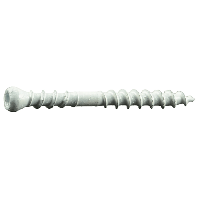#8 x 1-5/8" Star Drive, Trim Head Screw, XL1500 Coated, White (Bulk Box 1 lb)