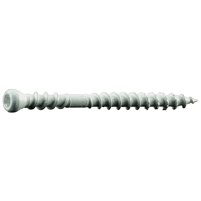 #8 x 2" Star Drive, Trim Head Screw, XL1500 Coated, White (Bulk Box 1 lb)