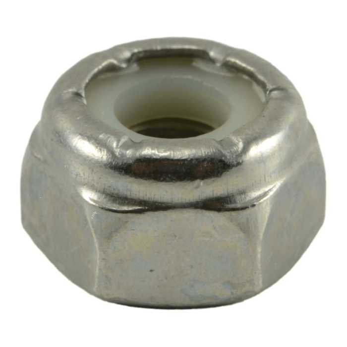 10-32 Nylon Lock Nut, Fine Thread, Stainless Steel (Bulk Box 1 lb)