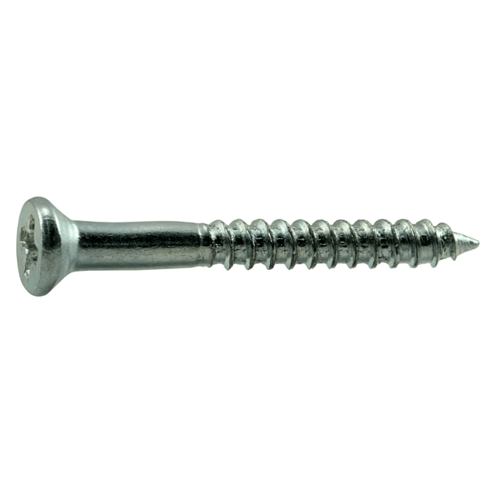 #4 x 1" Phillips Flat Head, Wood Screw, Zinc (Bulk Box 20 pk)
