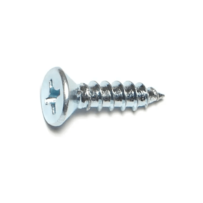 #14 x 1" Phillips Flat Head, Wood Screw, Zinc (Bulk Box 8 pk)