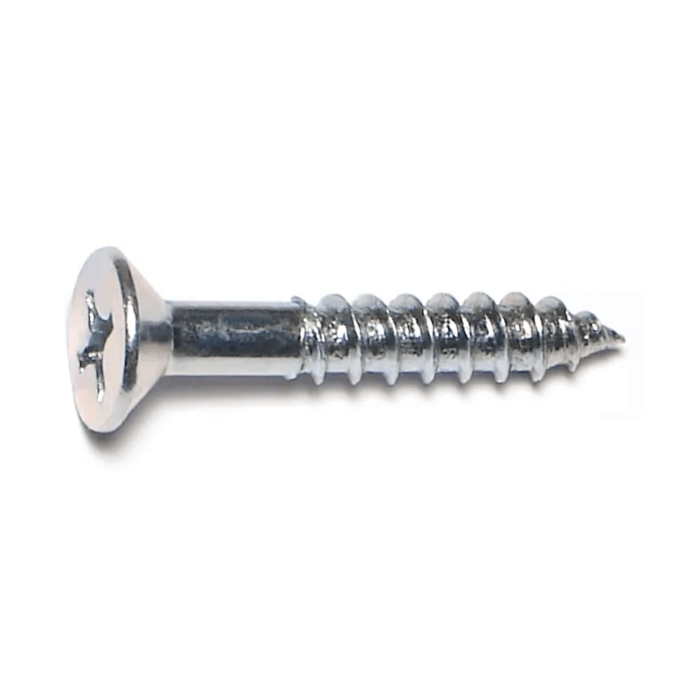 #14 x 1-1/2" Phillips Flat Head, Wood Screw, Zinc (Bulk Box 4 pk)