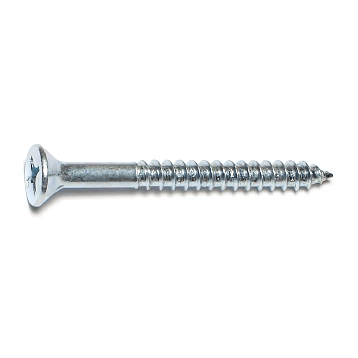 #14 x 2-1/2" Phillips Flat Head, Wood Screw, Zinc (Bulk Box 3 pk)