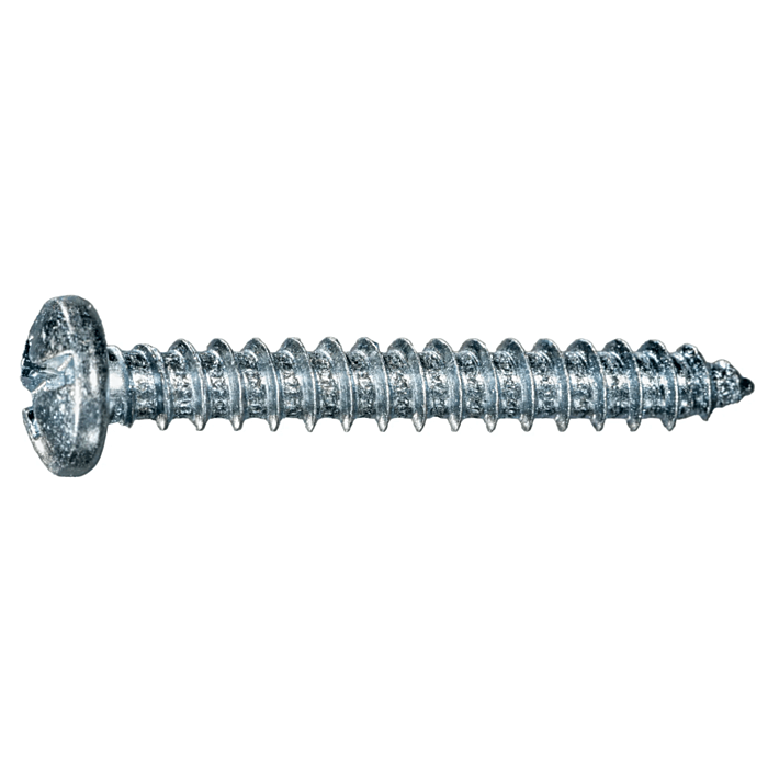 #8 x 1-1/4" Combo Pan Head, Sheet Metal Screw, Zinc (Bulk Box 10 pk)