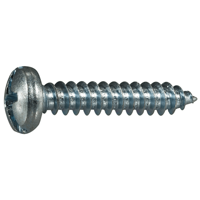 #10 x 1" Combo Pan Head, Sheet Metal Screw, Zinc (Bulk Box 9 pk)