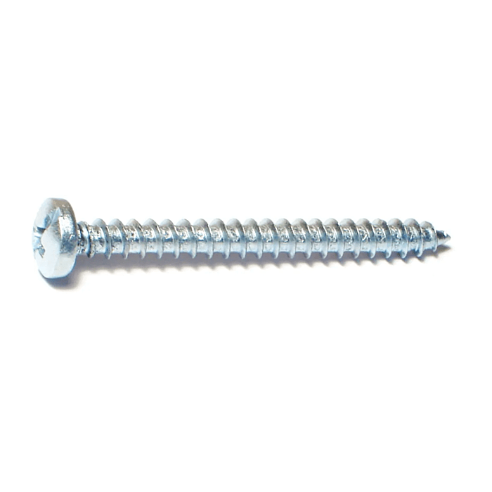#10 x 2" Combo Pan Head, Sheet Metal Screw, Zinc (Bulk Box 5 pk)