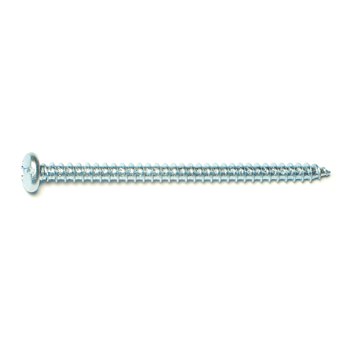 #10 x 3" Combo Pan Head, Sheet Metal Screw, Zinc (Bulk Box 4 pk)