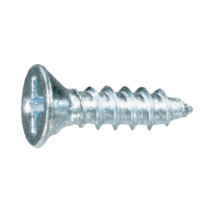 #6 x 1/2" Phillips Flat Head, Sheet Metal Screw, Zinc (Bulk Box 22 pk)