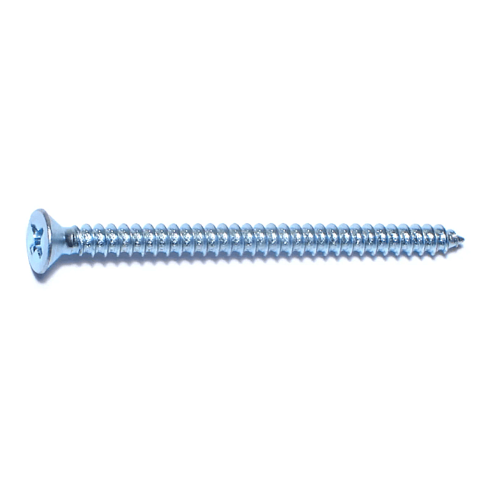 #6 x 2" Phillips Flat Head, Sheet Metal Screw, Zinc (Bulk Box 8 pk)
