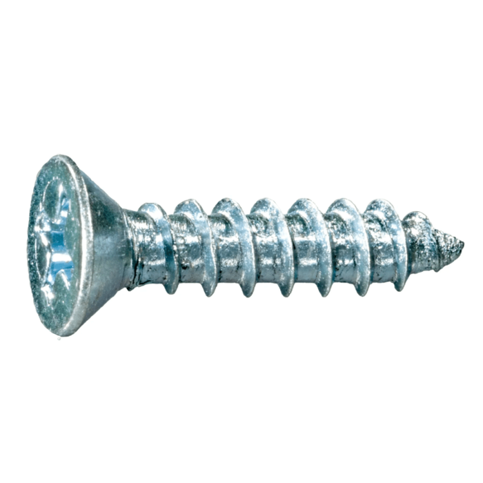 #8 x 3/4" Phillips Flat Head, Sheet Metal Screw, Zinc (Bulk Box 14 pk)