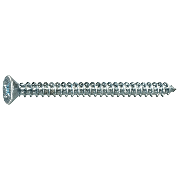 #8 x 2" Phillips Flat Head, Sheet Metal Screw, Zinc (Bulk Box 6 pk)