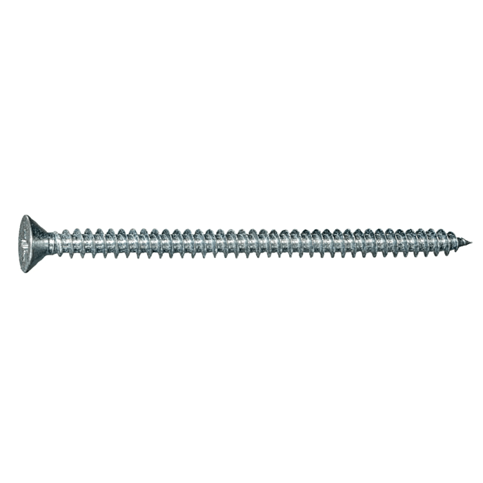 #10 x 3" Phillips Flat Head, Sheet Metal Screw, Zinc (Bulk Box 4 pk)