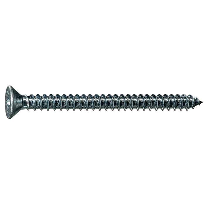 #14 x 3" Phillips Flat Head, Sheet Metal Screw, Zinc (Bulk Box 3 pk)