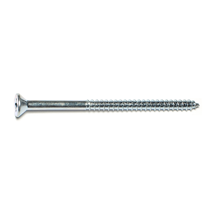 #14 x 4" Phillips Flat Head, Wood Screw, Zinc (Bulk Box 2 pk)