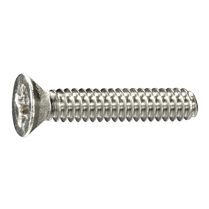 6-32 x 3/4" Phillips Flat Head, Machine Screw, Stainless Steel (Bulk Box 6 pc)