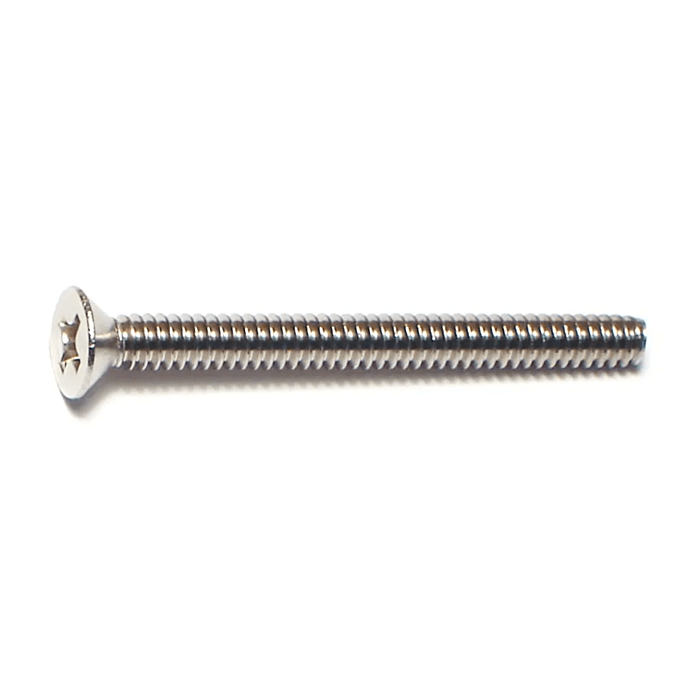 6-32 x 1-1/2" Phillips Flat Head, Machine Screw, Stainless Steel (Bulk Box 4 pc)