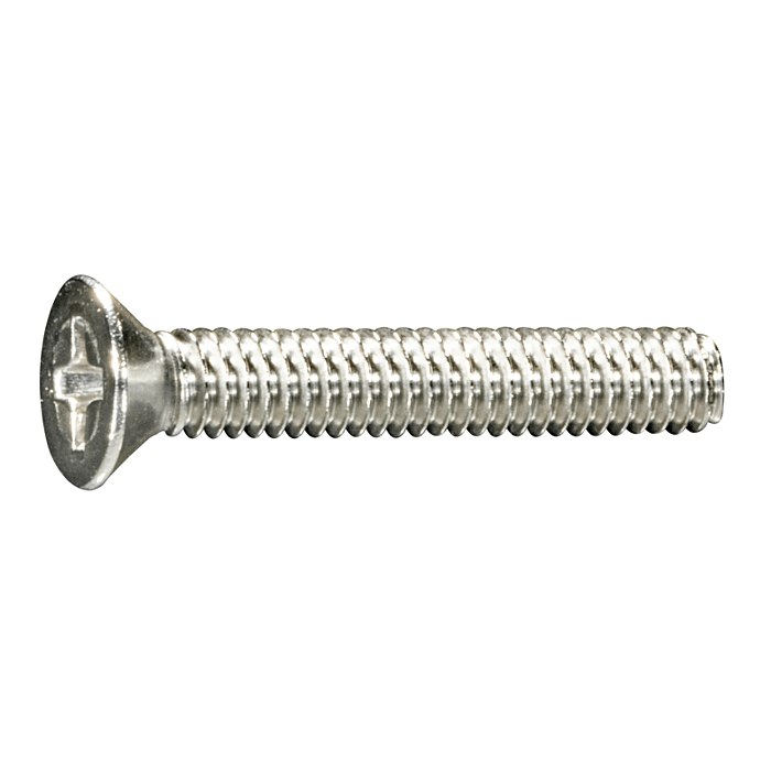 8-32 x 1" Phillips Flat Head, Machine Screw, Stainless Steel (Bulk Box 4 pc)