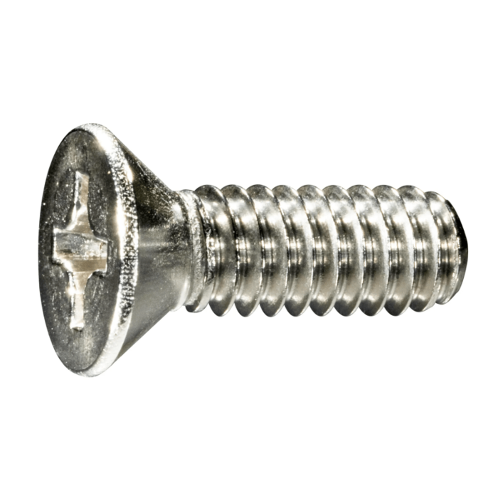 1/4"-20 x 3/4" Phillips Flat Head, Machine Screw, Stainless Steel (Bulk Box 3 pc)