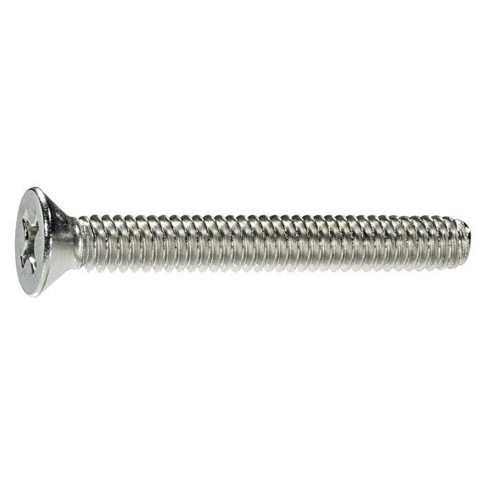 1/4"-20 x 2" Phillips Flat Head, Machine Screw, Stainless Steel (Bulk Box 2 pc)