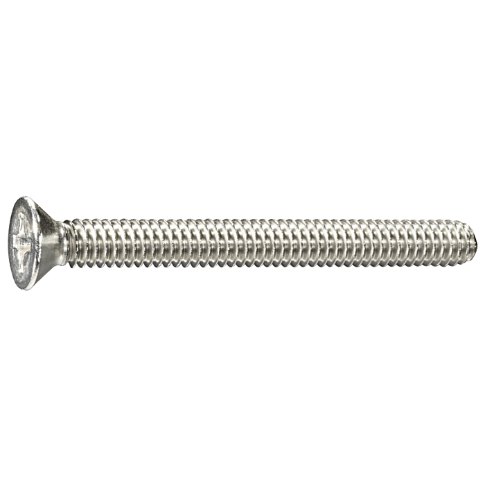 1/4"-20 x 2-1/2" Phillips Flat Head, Machine Screw, Stainless Steel (Bulk Box 2 pc)