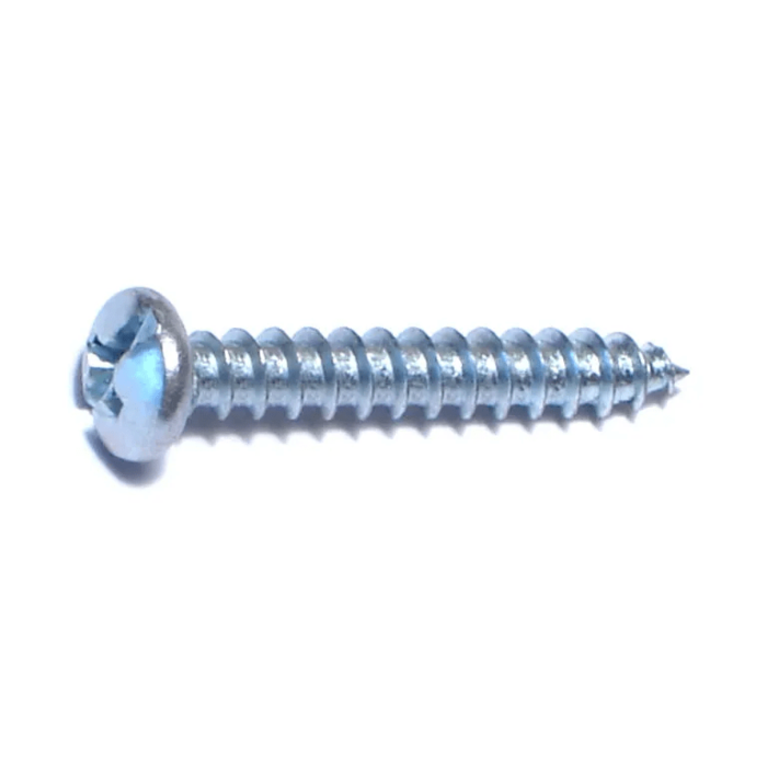 #7 x 1" Combo Pan Head, Sheet Metal Screw, Zinc (Bulk Box 12 pk)