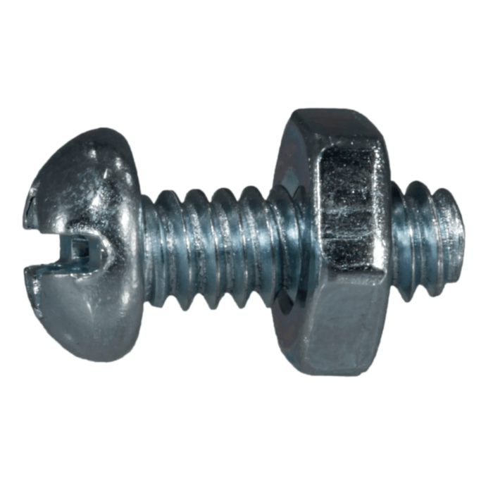 10-24 x 1/2" Combo Round Head, Machine Screw, Zinc (Bulk Box 10 pc)