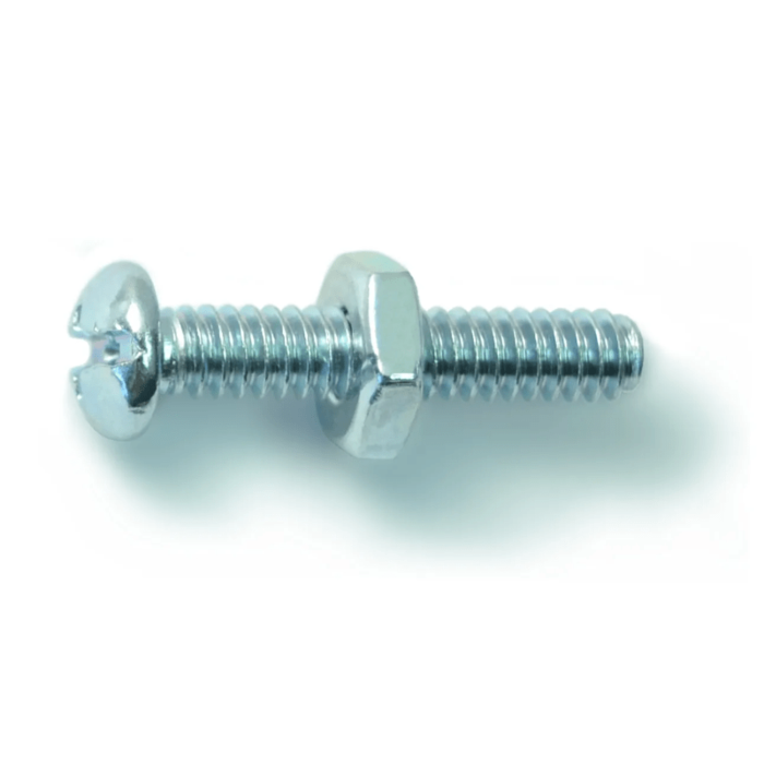 10-24 x 1" Combo Round Head, Machine Screw, Zinc (Bulk Box 8 pc)