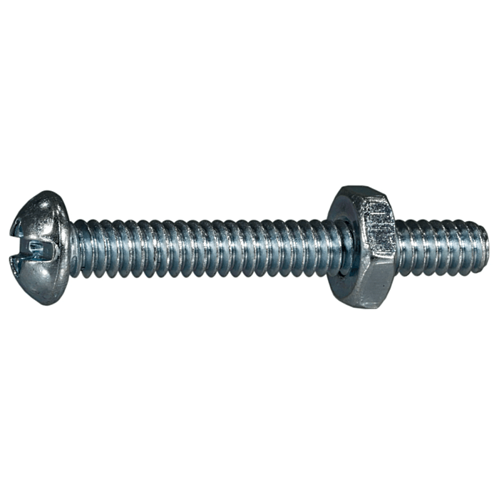 10-24 x 1-1/2" Combo Round Head, Machine Screw, Zinc (Bulk Box 6 pc)