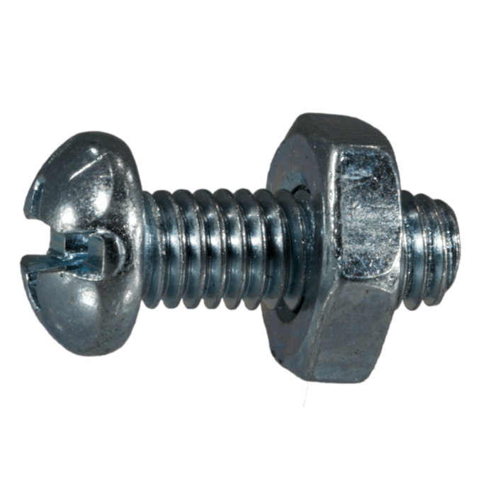 10-32 x 1/2" Combo Round Head, Machine Screw, Zinc (Bulk Box 10 pc)
