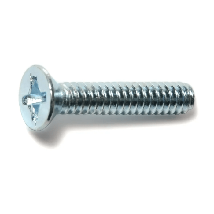 6-32 x 3/4" Phillips Flat Head, Machine Screw, Zinc (Bulk Box 10 pc)