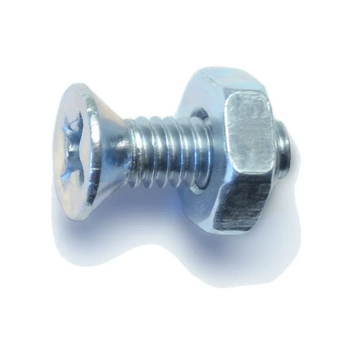 8-32 x 1/2" Phillips Flat Head, Machine Screw, Zinc (Bulk Box 10 pc)