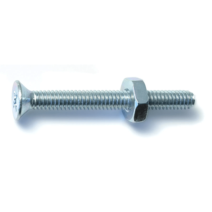 8-32 x 1-1/2" Phillips Flat Head, Machine Screw, Zinc (Bulk Box 6 pc)