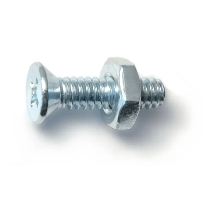 10-24 x 3/4" Phillips Flat Head, Machine Screw, Zinc (Bulk Box 10 pc)